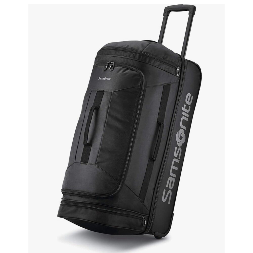 NWT Samsonite Andante 2 Wheeled Rolling Duffel Bag Black 28" Luggage 154557